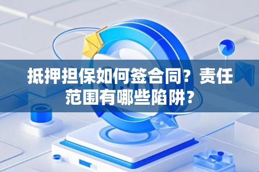 抵押担保如何签合同？责任范围有哪些陷阱？